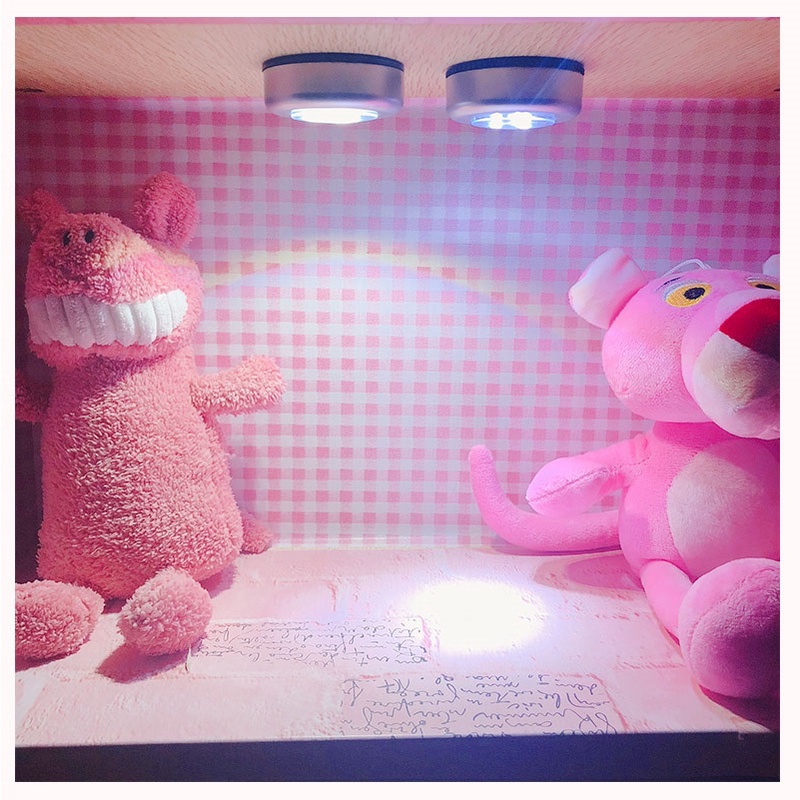 (Tặng Pin) Đèn LED Bóng Tròn Dùng Pin AAA - Đèn Góc Học Tập - Đèn Dán Tường Trong Nhà Bếp Cầu Thang Tiện Dụng