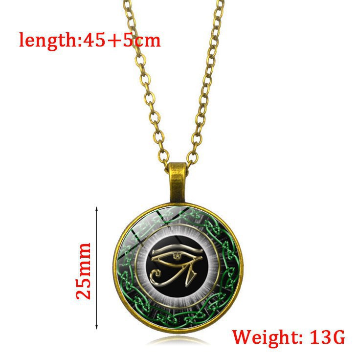 Weiweijewelry/Mặt dây chuyền bằng đá quý của nam giới Vòng cổ Bùa thần Horus Ai Cập cổ đại