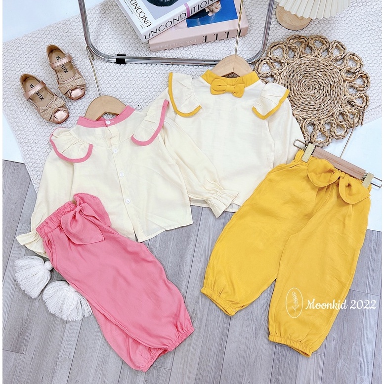 Bộ quần áo bé gái dài tay cánh tiên cho bé từ 8-20kg