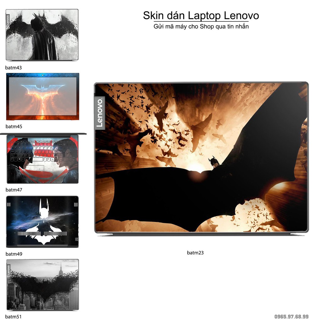 Skin dán Laptop Lenovo in hình Người dơi _nhiều mẫu 2 (inbox mã máy cho Shop)