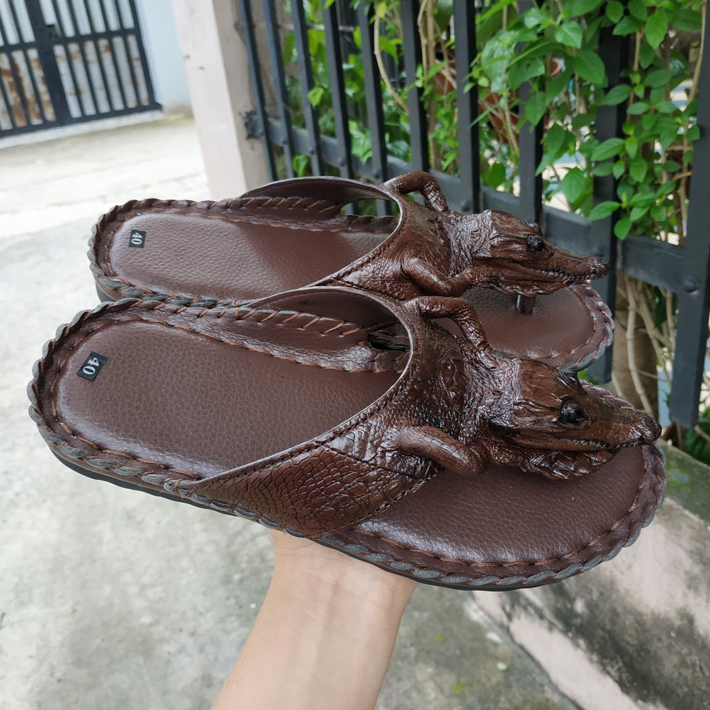 Dép kẹp nam đầu cá sấu nhỏ rất đẹp!