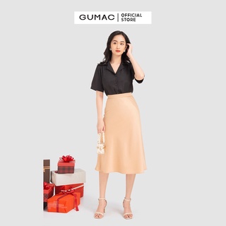 Váy lụa dây kéo sườn thời trang GUMAC VB12039
