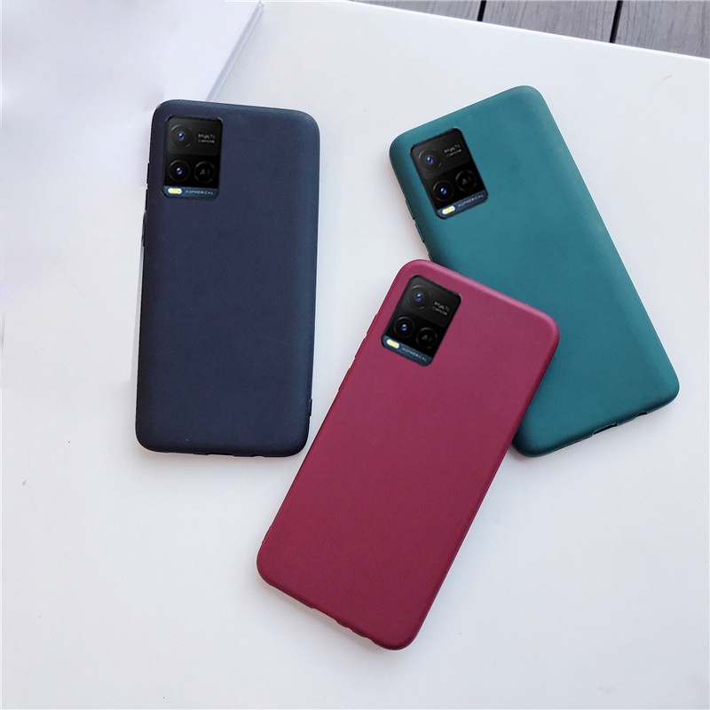 Ốp điện thoại TPU dẻo màu sắc ngọt ngào đơn giản thời trang cho VIVO Y21 2020 Y21S Y33S