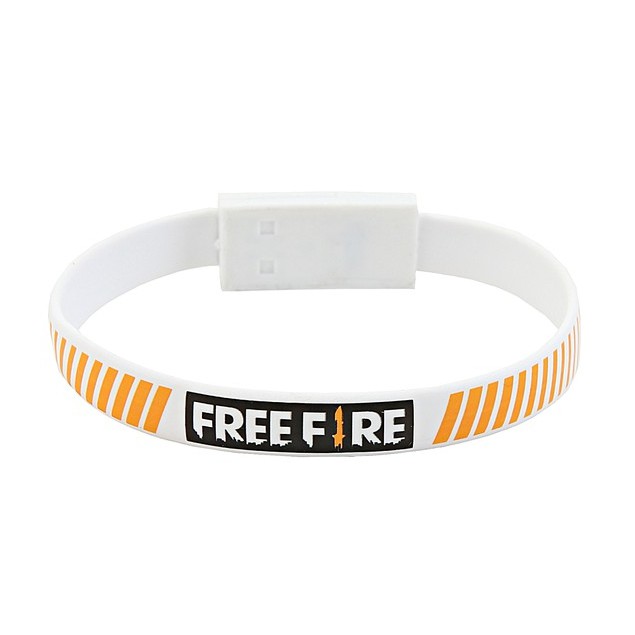 Vòng đeo tay cáp sạc micro tốc độ dữ liệu Free Fire màu trắng chính hãng