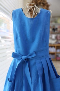 Đầm Linen Hai mặt eo nơ