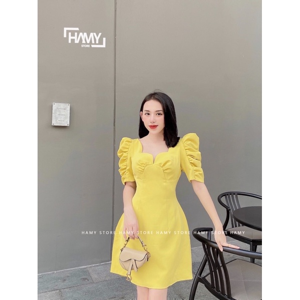 Đầm Tay Nhún Ngực