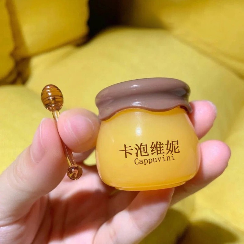 🍯 Stock Cappuvini Honey Mặt Nạ Dưỡng Ẩm Hồng Môi Tự Nhiên Hủ Son Dưỡng Mật Ong CAPPUVINI Chống Khô Nứt Nẻ Môi   Cappuvini Propolis Moisturizing Lip Mask Lip Balm Nourishing Anti-wrinkle Lip Care Anti-cracking Unisex Lip Mask Honey Lip Mask Gel -beauty