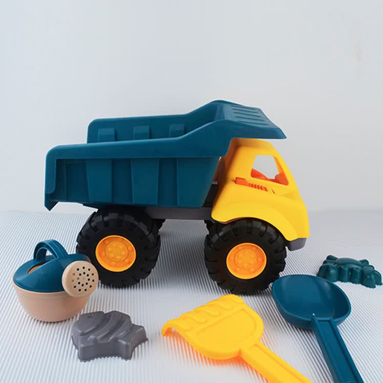 Bộ đồ chơi xe tải trở cát cùng dụng cụ xúc cát đi biển cho bé trai và bé gái từ 3 tuổi trở lên