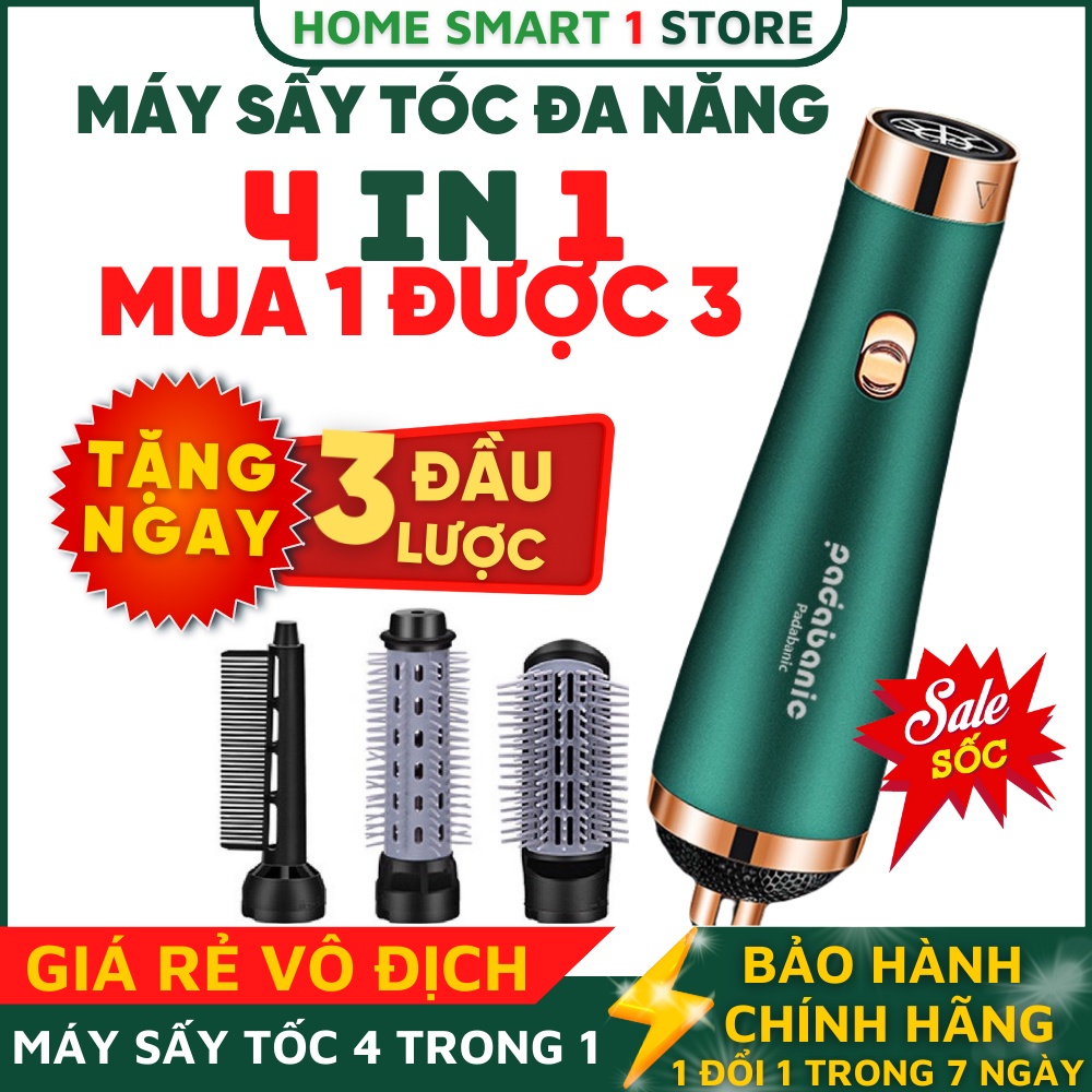 Máy Sấy Tóc Tạo Kiểu Đa Năng 4 IN 1 - Máy Sấy Tóc 4 Trong Uốn Duỗi Sấy Tạo Bồng Uốn Cụp Chuẩn Salon - Bảo Hành 12 Tháng