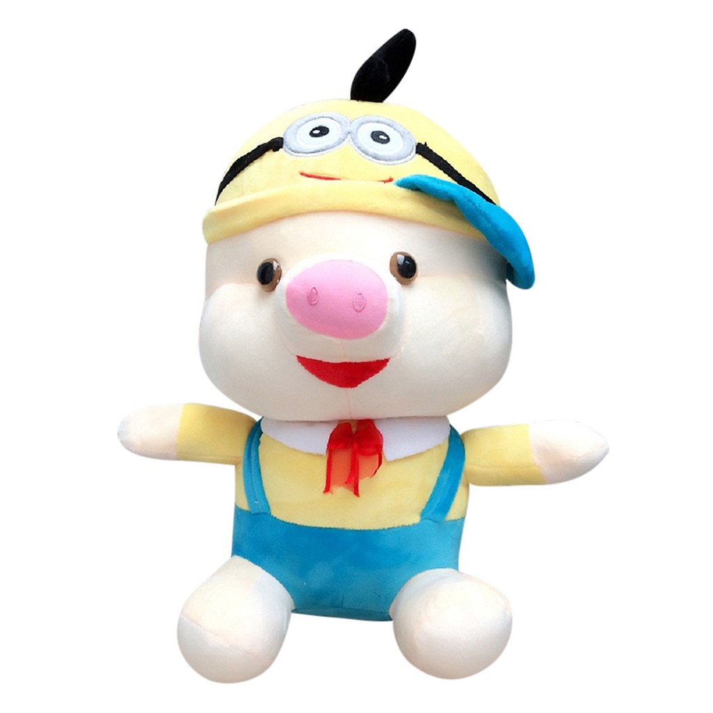 Gấu Bông Lợn Nón Minion Ichigo Shop (40cm) - Xanh