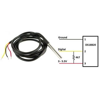 Dây đo nhiệt độ ds18b20 dài 1 mét