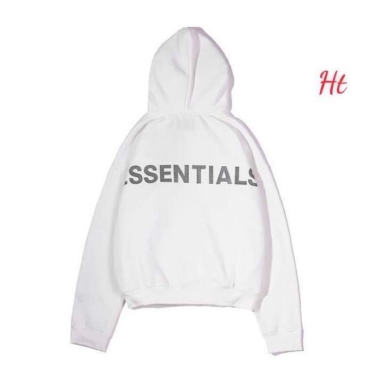 Áo hoodie nỉ in phản quang lưng ESSENTIALS HT