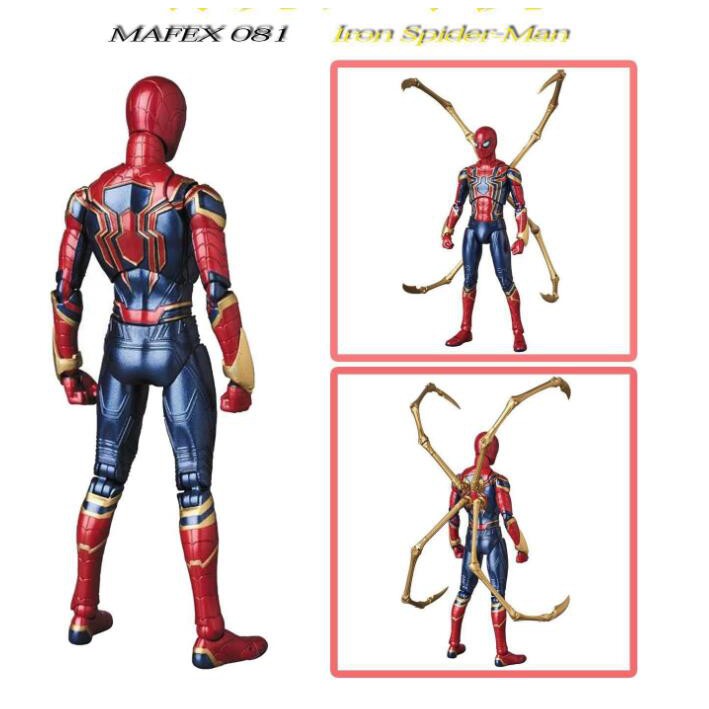 Mafex 081 Marvel Avengers Iron Spider Người Nhện Nhân Vật Siêu Anh Hùng Tượng Mô Hình Đồ Chơi Cho Trẻ Em-UYT-168