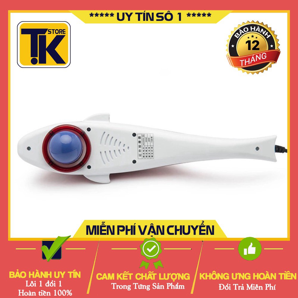 [Hàng Loại 1] Máy Massage Cầm Tay Cá Heo 3 Đầu RF-889 - Bảo Hành 12 Tháng