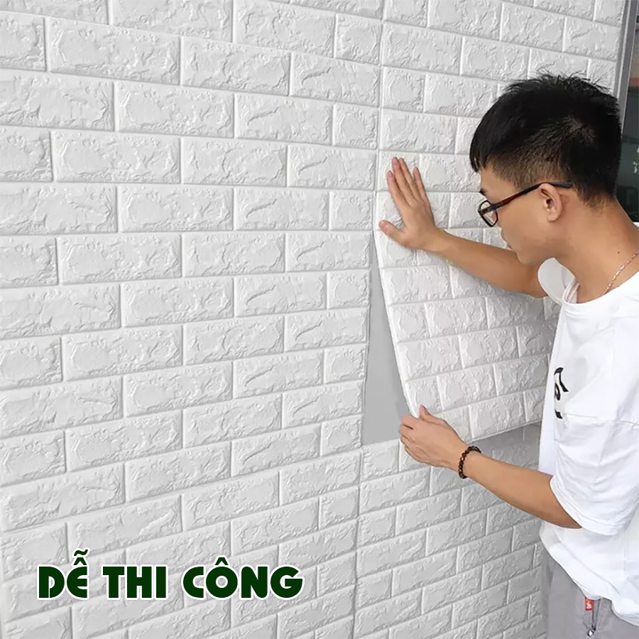 [HỎA TỐC] TẤM XỐP DÁN TƯỜNG 3D GIẢ GẠCH | XỐP DÁN TƯỜNG