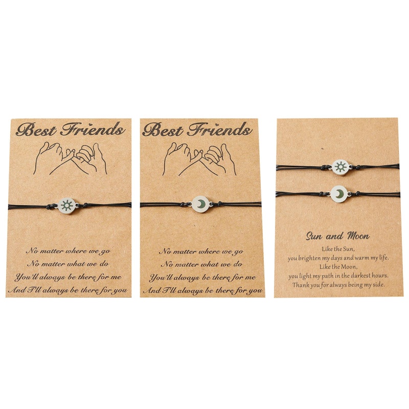 Flgo Set 2 Vòng Tay Tình Bạn Mặt Trời Mặt Trăng