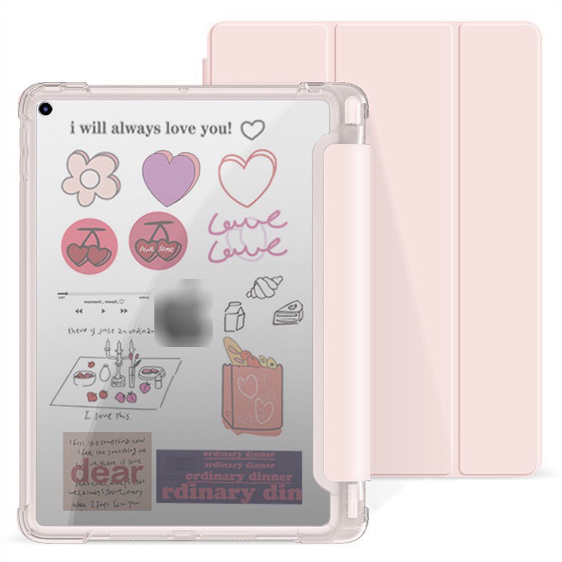 Bao da case iPad màu pastel, lưng nhám mờ, chống ố &amp; có khay bút - Cover iPad Basic MeoBer cho Gen7/8/9/10/Air4/5/Pro11