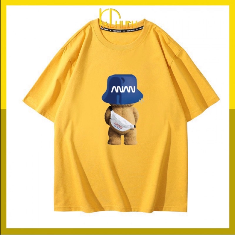 Áo thun tay lỡ form rộng in gấu NASA vải cotton dày dặn chuẩn bán shop