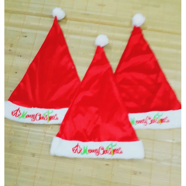 Nón nhung ông già noen thêu họa tiết giáng sinh cho bé