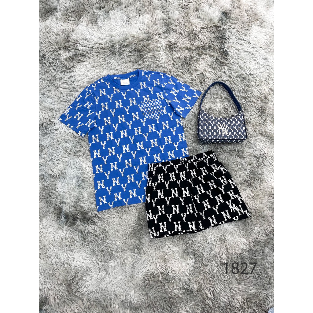 Áo Polo NY xanh, Áo T shirt ngắn tay Áo đôi Nam Nữ NY_ FULL TAG CAM KẾT HÀNG ĐẸP