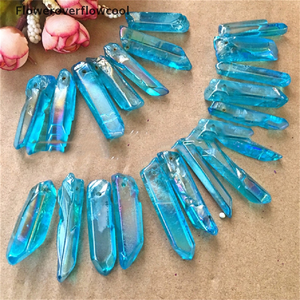 Viên đá thạch anh pha lê tự nhiên quý hiếm màu xanh làm dùng để cải thiện sức khỏe trang trí nhà cửa đẹp mắt