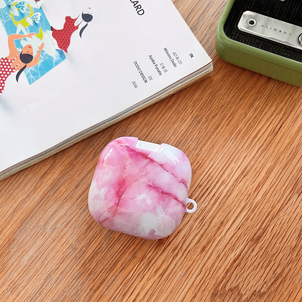 Vỏ Bảo Vệ Hộp Sạc Tai Nghe Bluetooth Không Dây Beats Fit pro Họa Tiết Vân Đá Chất Liệu PC Cứng Chống Sốc Ốp