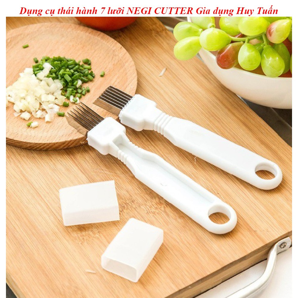 Dụng cụ thái hành 7 lưỡi NEGI CUTTER chất liệu inox bền đẹp và an toàn cho sức khỏe người dùng