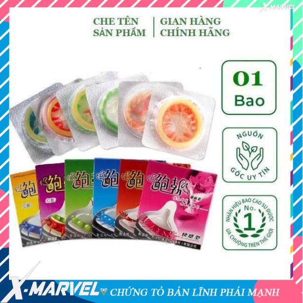 combo 2  Bao Cao Su Runbo Gân Gai Bi Râu Tăng khoái cảm mạnh /điều hòa niềm vui -thời trang mini