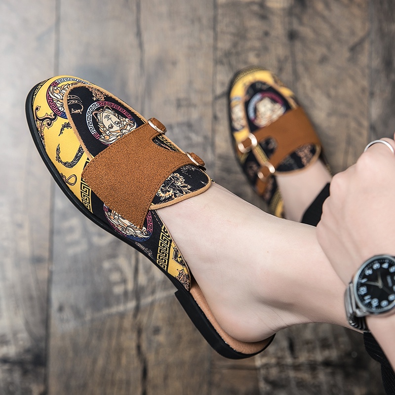 Giày Lười Da Phong Cách Retro Thời Trang Cho Nam