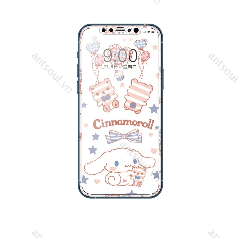 Kính cường lực bảo vệ màn hình in họa tiết hoạt hình thích hợp cho Iphone 12 Pro Max 12 12promax 6.1 6.7 Inch