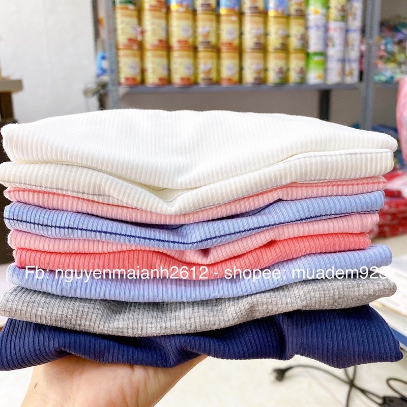 Áo nhiệt cổ 3p Heattech cho bé 6-9m -2,3Y