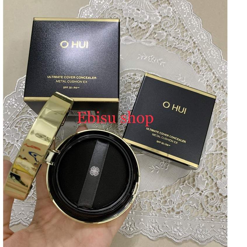 Hộp phấn nước Ohui Ultimate Cover Concealer Metal Cushion Ex SPF 35/PA.