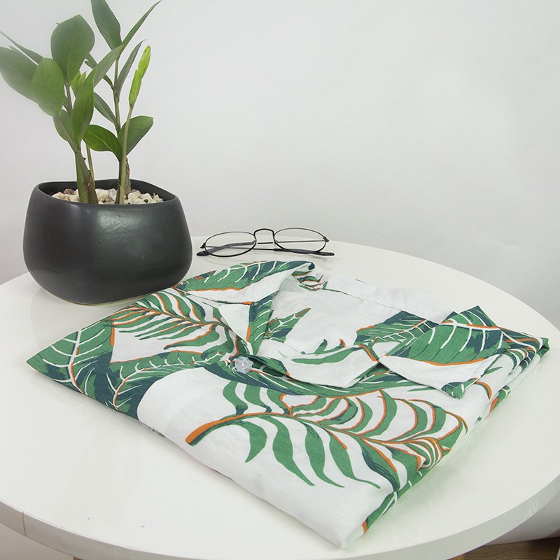 [Mã FAMAYMA2 giảm 10K đơn 50K] Áo Đũi Sơ Mi Lụa SUTOMAN Có Cổ Mềm Mịn Mặc Nhóm Đi Biển LINEN Hoa Lá AD50 | BigBuy360 - bigbuy360.vn