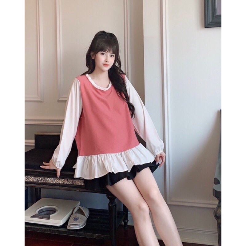 Áo Bầu Thu Đông nhung tăm A9