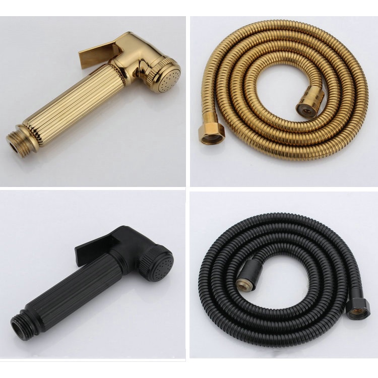 Vòi xịt bồn cầu/Vòi xịt vệ sinh đồng thau cực đẹp và bền với hai màu sắc vàng hoặc đen để lựa chọn