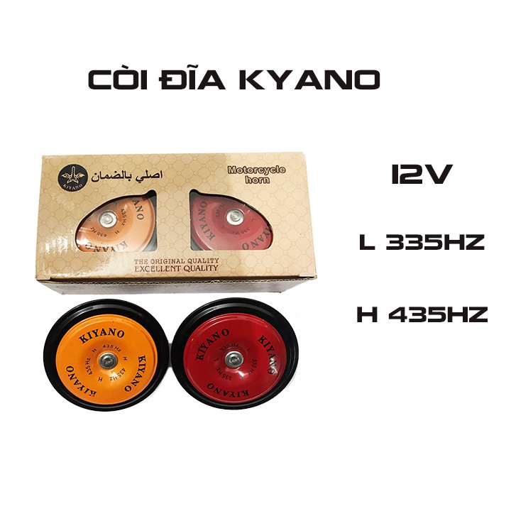 Còi đĩa KIYANO với tiếng ngân giòn tai, Còi xe máy CỰC CHẤT, còi 12 VÔN, kèn xe máy âm trầm âm bổng- CDK