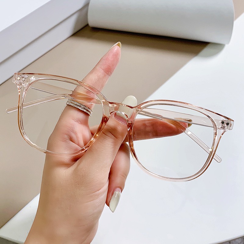Mắt Kính Thời Trang Gọng Cận 2 Chấm Unisex Nam nữ 612 Form Vuông - Hata24h