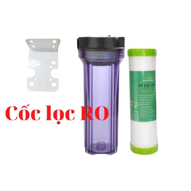 Cốc lọc nước đầu nguồn, cốc máy RO, lọc nước sinh hoạt 10 inch ren 21