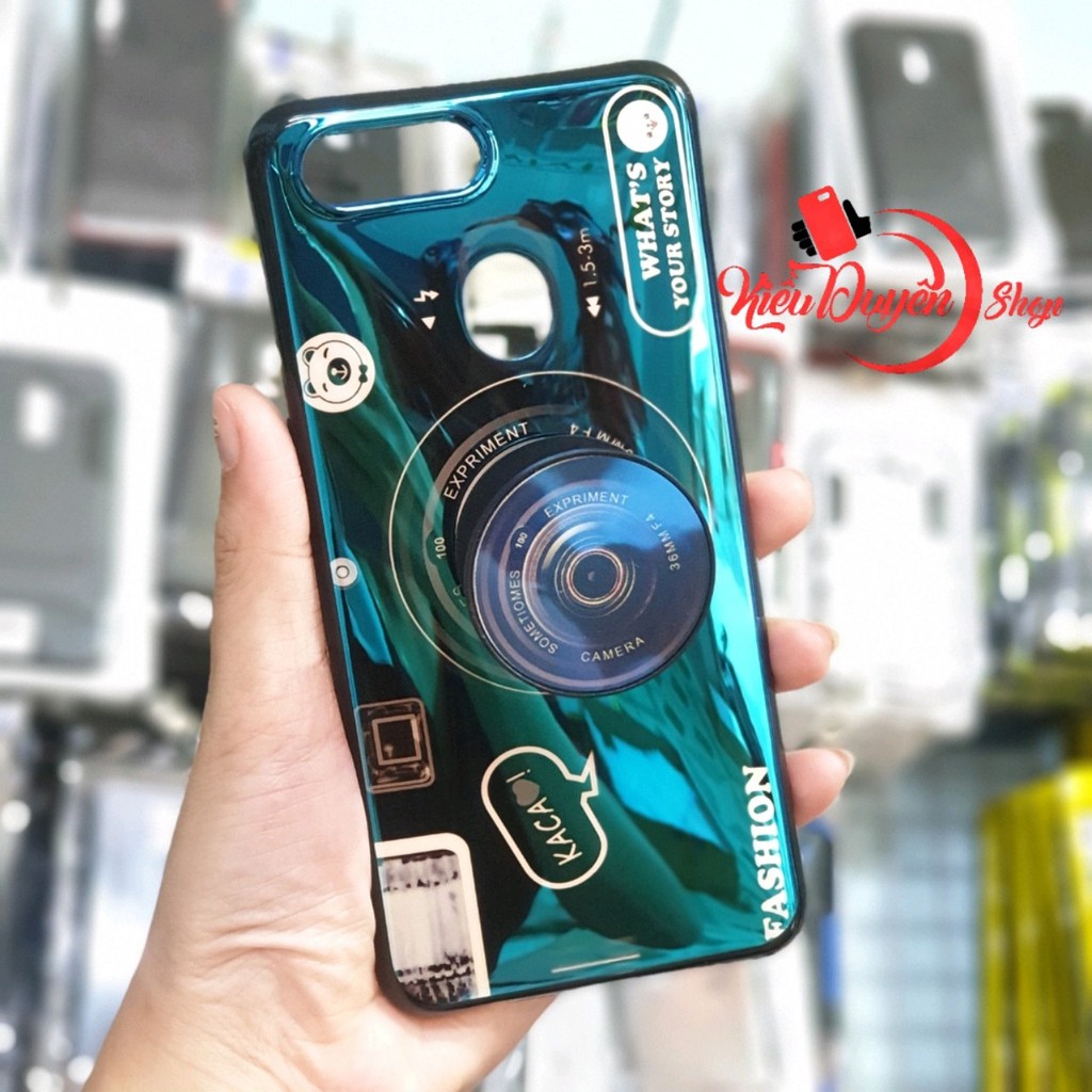 Ốp lưng Realme 2 hình máy ảnh kèm giá đỡ và dây đeo