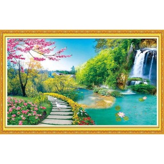 Tranh đính đá Thiên nhiên giao hòa 97x60cm VS164