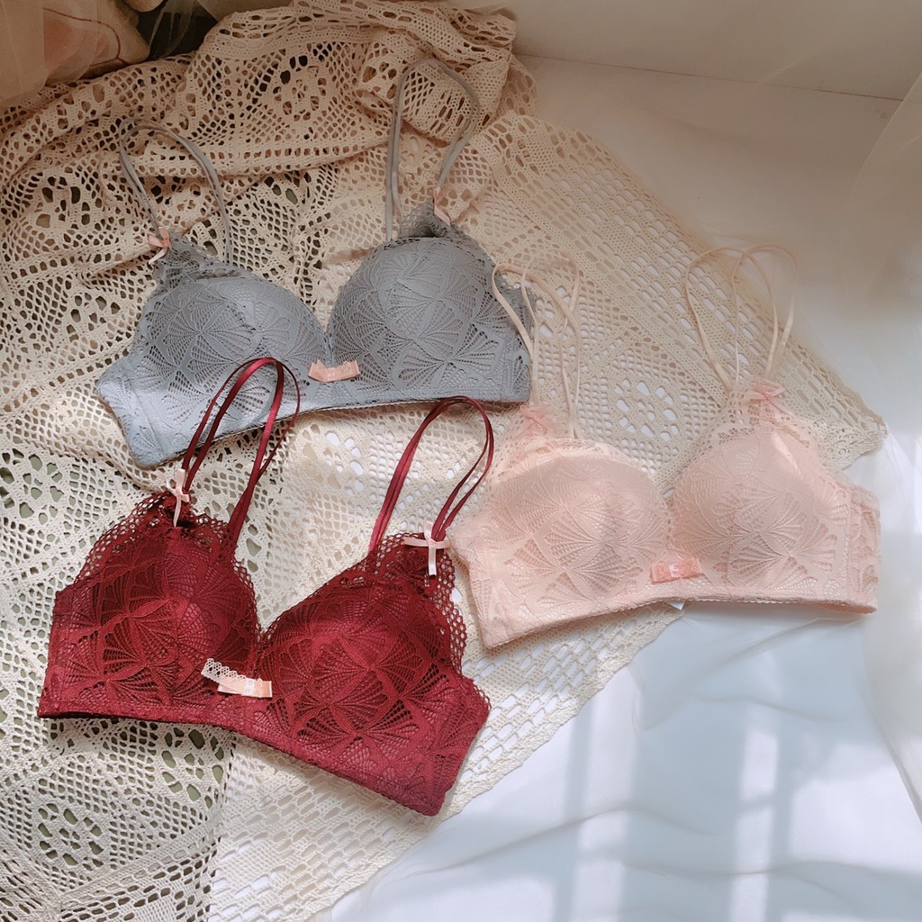 Áo ngực không gọng siêu đẩy - Áo lót nữ nâng ngực đúc su cao cấp Liu Bra phối ren sexy thông hơi họa tiết | BigBuy360 - bigbuy360.vn