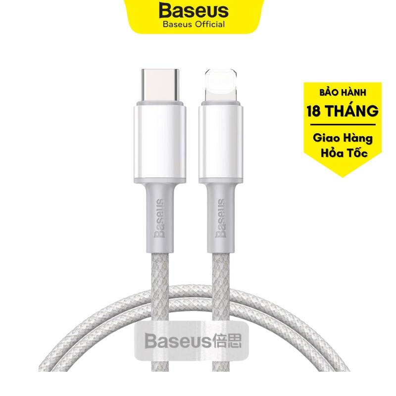 Dây sạc nhanh Baseus High Density C to L 20W, Truyền dữ liệu tốc độ cao 480mbps - BH 18 tháng