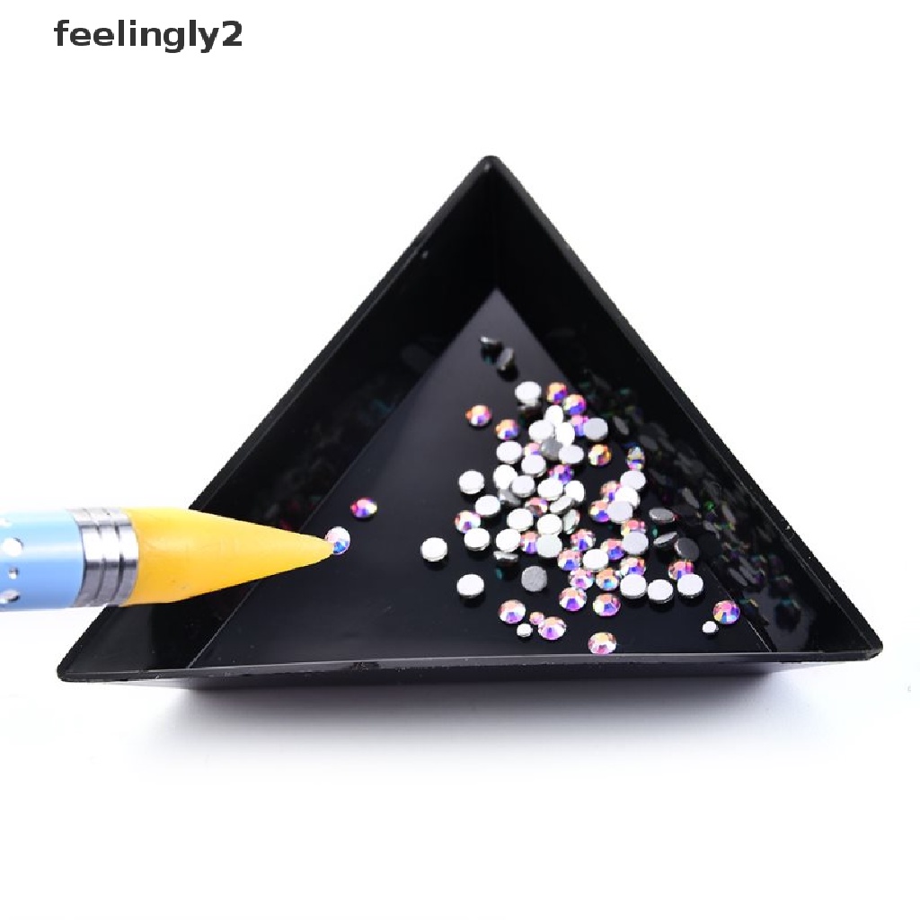 Set 10 Giá Đỡ Hình Tam Giác Đính Đá Trang Trí Móng Tay Nghệ Thuật DIY