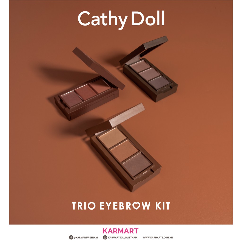 Bột vẽ chân mày Cathy Doll Trio Eyebrow Kit 1g x 3Colors