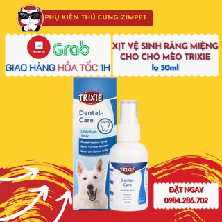 Xịt thơm miệng cho thú cưng TRIXIE Zahnpege Spray 50ml - Dental Care - Chai xịt thơm miệng cho chó mèo