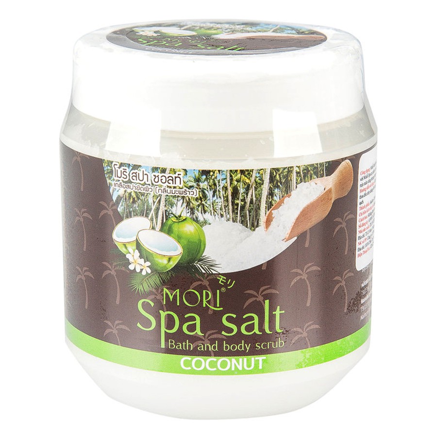 Muối Tắm Tẩy Tế Bào Chết Mori Spa Salt Bath[CHÍNH HÃNG] hương dừa & Body Scrub 700g