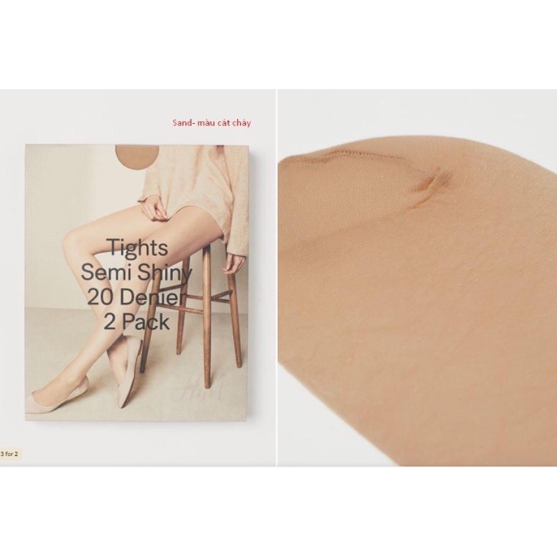 Set 2 quần tất mềm dai 20D săn Uk , màu light brown sz M , L