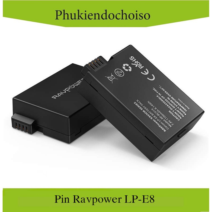 Pin máy ảnh Ravpower cho Canon LP-E8