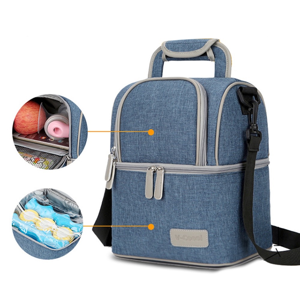 Balo bỉm sữa VCOOL - KICHILACHI vải chống thấm và giữ nhiệt
