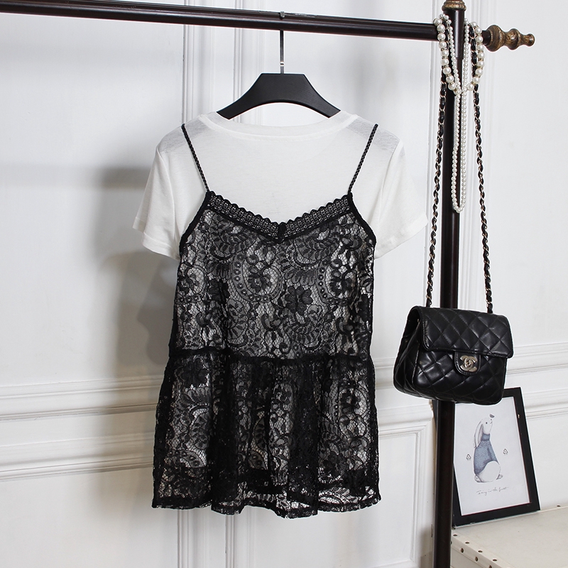 Bộ Đồ Ngủ Ngắn Tay Phối Ren Với Chất Liệu Bằng Lụa Thoải Mái Dành Cho Nữ | BigBuy360 - bigbuy360.vn